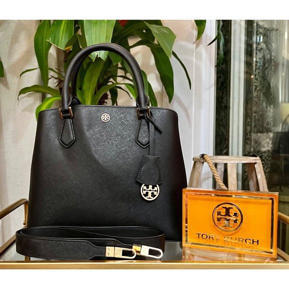 Tory Burch Handbags - ♦️♦️  TORY BURCH AUTHENTIC BLACK LEATHER WALKER TOTE HANDBAG ♦️♦️